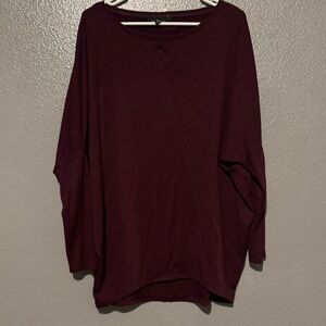 White House Black Market Deep Red / Maroon Dolman Top